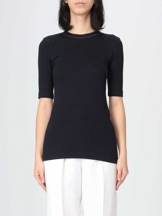 26SS 브루넬로 쿠치넬리 코튼 티셔츠 M0TC8BJ310 C101 Black