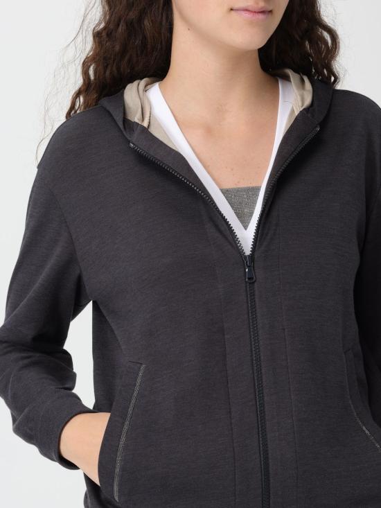 26SS 브루넬로 쿠치넬리 모닐리 지퍼루프 집업 MD828SB806 C9142 Black - BRUNELLO CUCINELLI