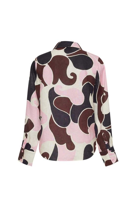  카라 카라 블라우스 카라카라 퍼펙트 셔츠 페탈 웨이브 블러쉬 - CARA CARA