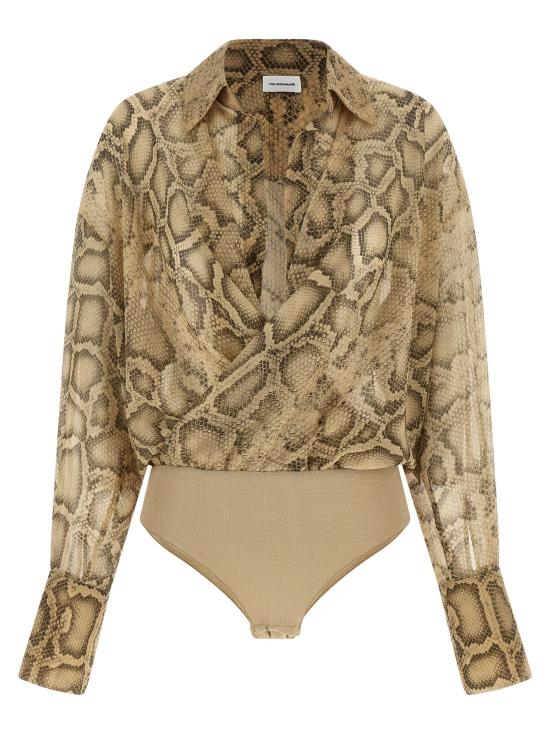 26SS 안다마네 바디수트 티셔츠 T190929BTNP264NATURALPYTHON