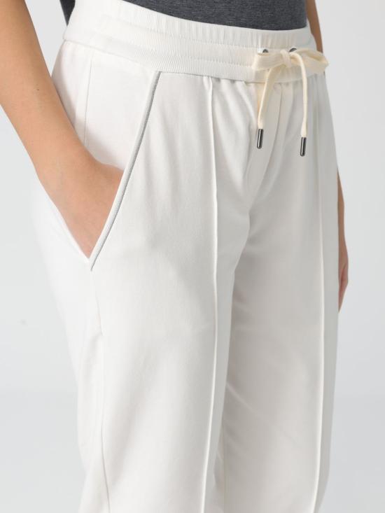26SS 브루넬로 쿠치넬리 트레이닝/조거 팬츠 MH827FB799 C600 White - BRUNELLO CUCINELLI