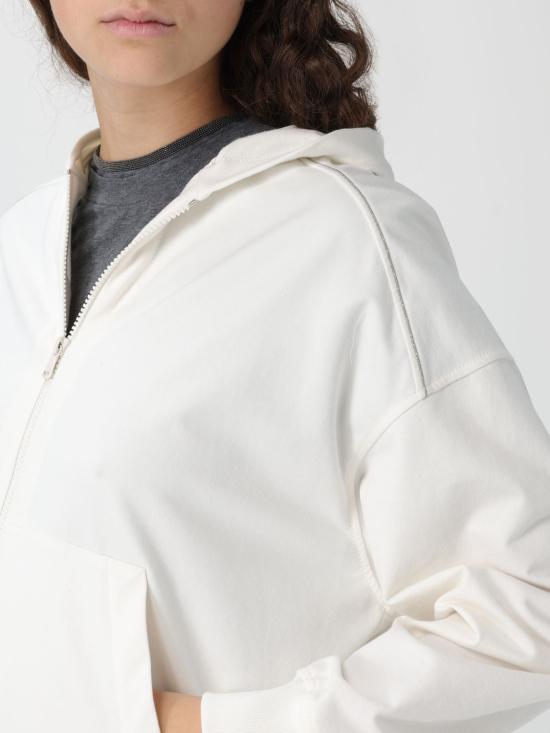 26SS 브루넬로 쿠치넬리 집업 스웨트셔츠 MH827FB706 C600 White - BRUNELLO CUCINELLI