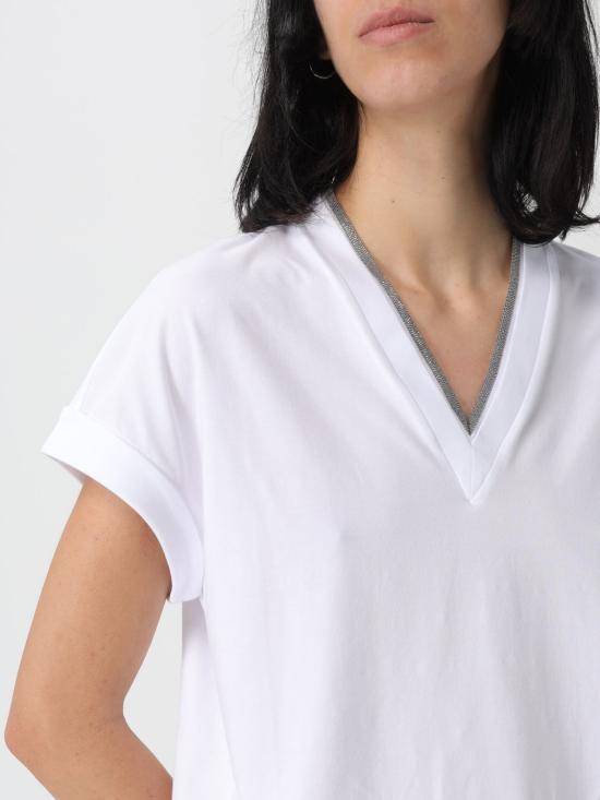 26SS 브루넬로 쿠치넬리 반팔 티셔츠 M0T18BD222 C159 White - BRUNELLO CUCINELLI