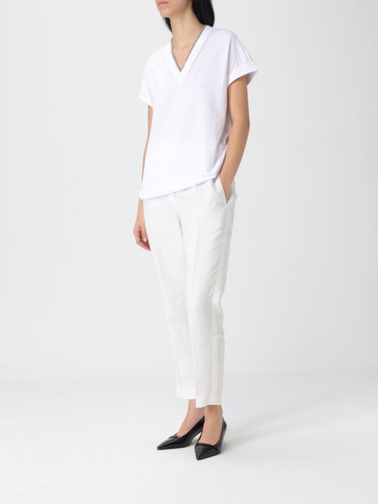 26SS 브루넬로 쿠치넬리 반팔 티셔츠 M0T18BD222 C159 White - BRUNELLO CUCINELLI