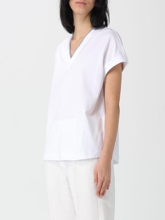 26SS 브루넬로 쿠치넬리 반팔 티셔츠 M0T18BD222 C159 White - BRUNELLO CUCINELLI