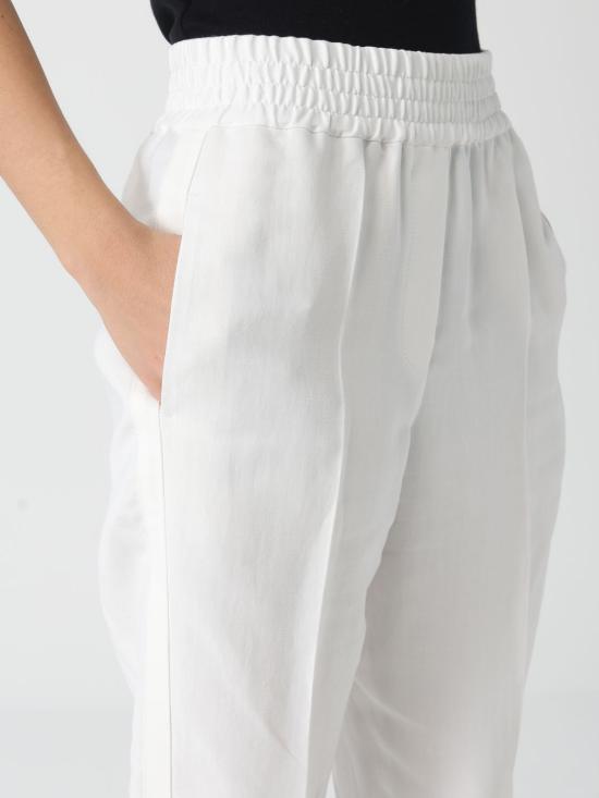 26SS 브루넬로 쿠치넬리 스트레이트 팬츠 MH126P7197 C600 White - BRUNELLO CUCINELLI