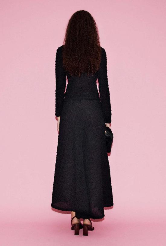  실크 런드리 긴팔 티셔츠 엘레나 긴팔 상의 블랙 - SILK LAUNDRY