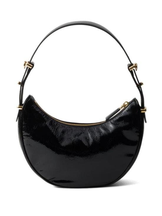 25SS 프라다 아르케 나플락 페이턴트 레더 숄더백 1BC1942DNTF0002 Black - PRADA