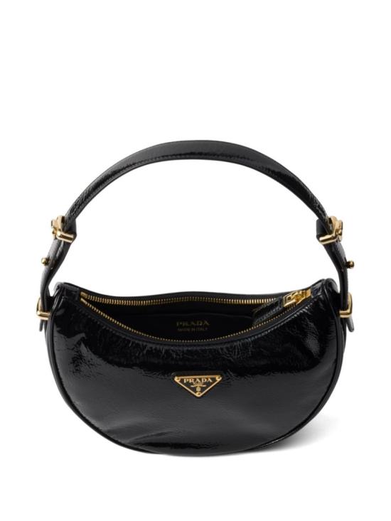 25SS 프라다 아르케 나플락 페이턴트 레더 숄더백 1BC1942DNTF0002 Black - PRADA