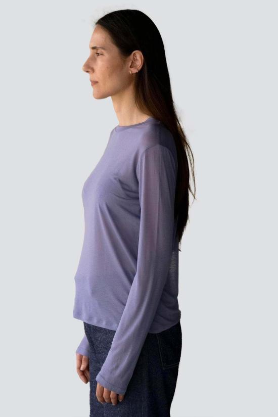  베이스레인지 긴팔 티셔츠 코엘 블루 - BASERANGE