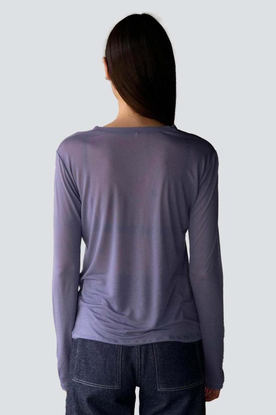  베이스레인지 긴팔 티셔츠 코엘 블루 - BASERANGE