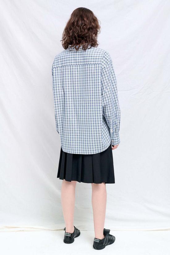  베이스레인지 셔츠 클로드 셔츠 블루 체크 - BASERANGE