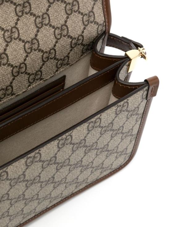  구찌 GG 슈프림 인터로킹 G 미니 숄더백 67162092TCG8563 Grey - GUCCI