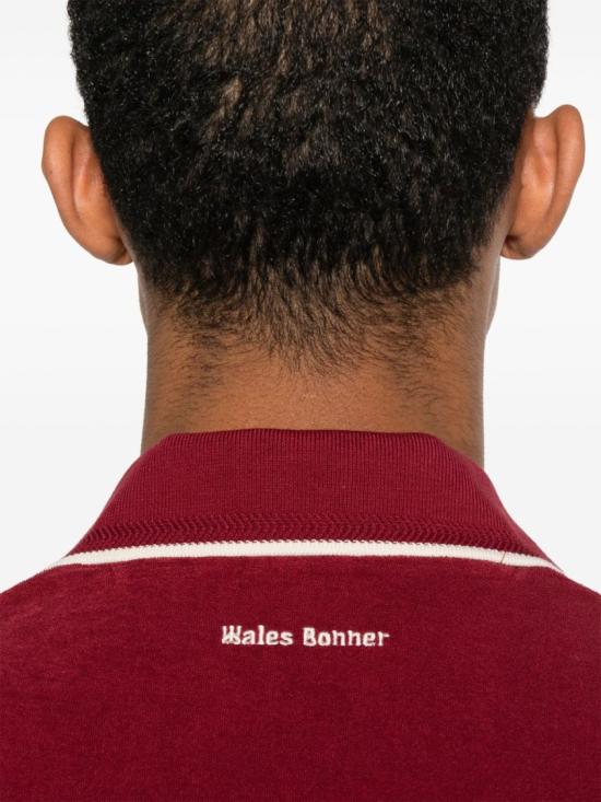 25SS 아디다스 X 웨일즈 보너 폴로 티셔츠 JW1122CBURGU Red - ADIDAS X WALES BONNER