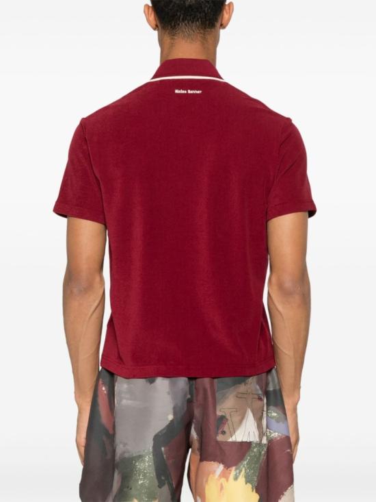 25SS 아디다스 X 웨일즈 보너 폴로 티셔츠 JW1122CBURGU Red - ADIDAS X WALES BONNER