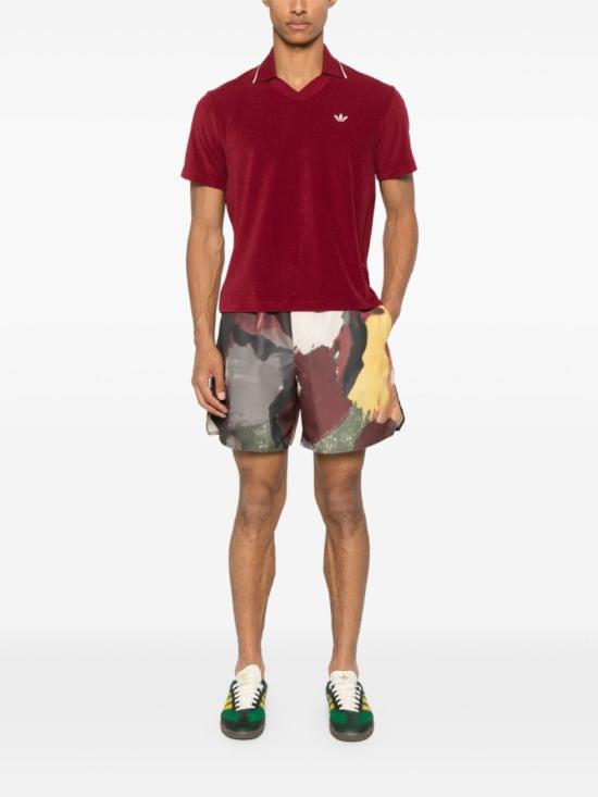 25SS 아디다스 X 웨일즈 보너 폴로 티셔츠 JW1122CBURGU Red - ADIDAS X WALES BONNER