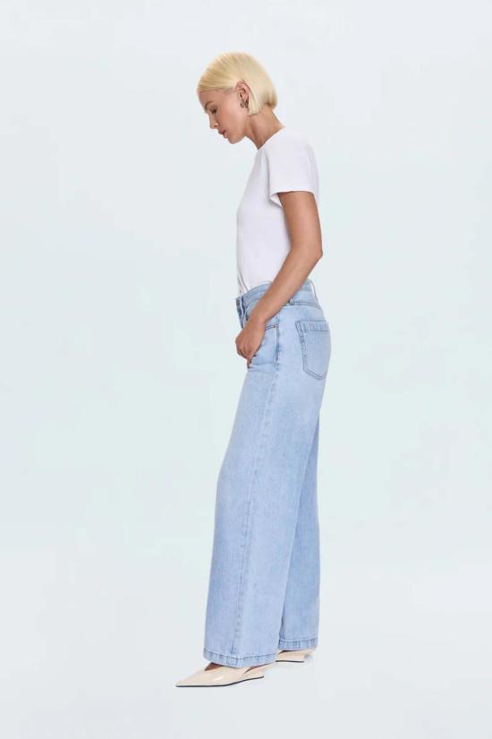  피스톨라 데님 팬츠 제이든 로우 슬렁 팔라조 진 - PISTOLA