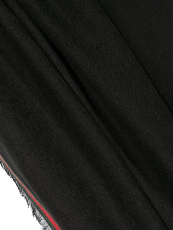 25SS 구찌 GG 로고 자카드 머플러 7952844G4831066 Black - GUCCI