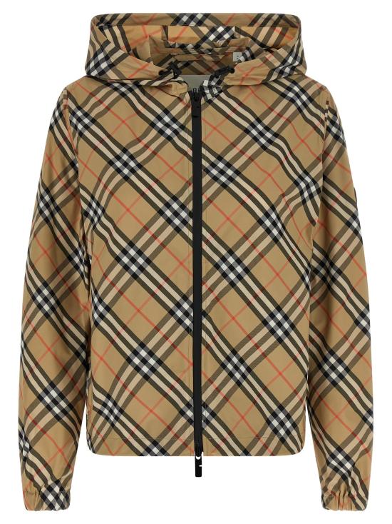 26SS 버버리 살콤 체크 후드 윈드브레이커 자켓 8110301SANDIPCHECK