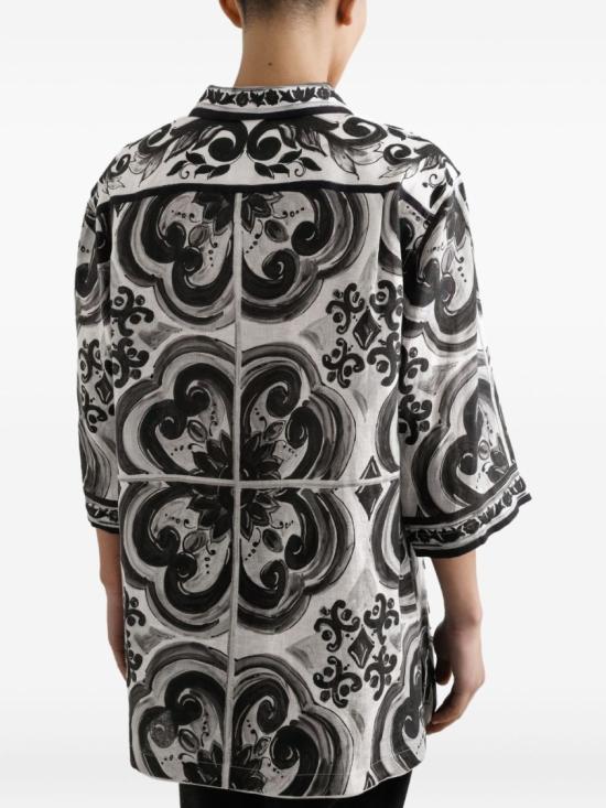 25FW 돌체앤가바나 반팔 셔츠 G5GJ8TFP4M8IU3TN White - DOLCE & GABBANA