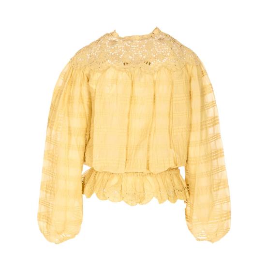 26SS 이자벨마랑에뚜왈 셔츠 HT0767FAD1J05E10LC YELLOW - ISABEL MARANT ETOILE