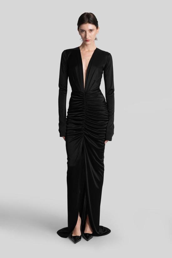 25FW 안다마네 롱 원피스 429299 TM180149A Black