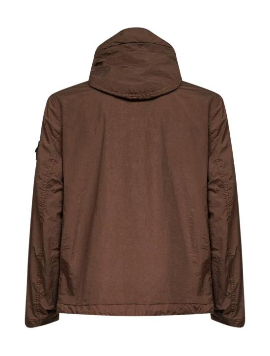 26SS 스톤 아일랜드 크링클 랩스 NY 윈드 레지스턴스 안티 드롭 후드 자켓 L1S154100001S0A23V007C SHADOW BROWN - STONE ISLAND