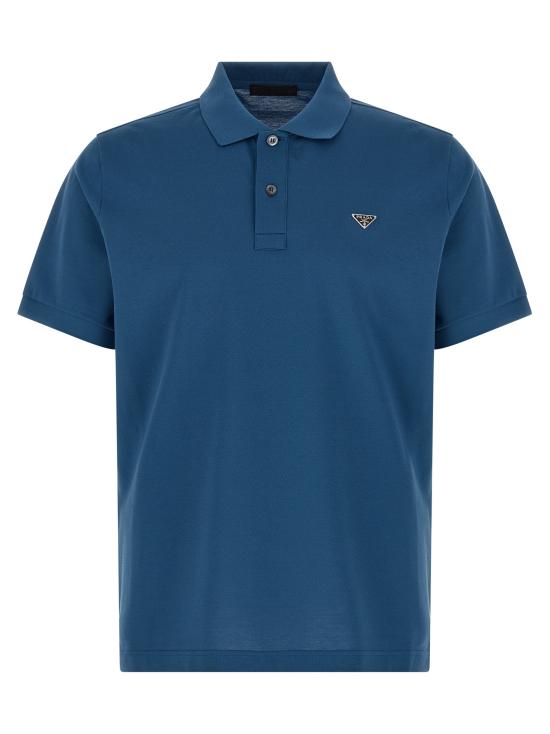 26SS 프라다 폴로 티셔츠 UJN444SWM31867F0076 Light Blue