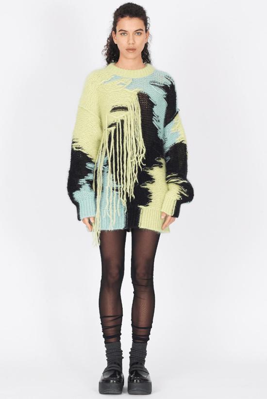  이자벨베네나토 스웨터 이사벨 베네나토 니트 크루 콜라주 - ISABEL BENENATO