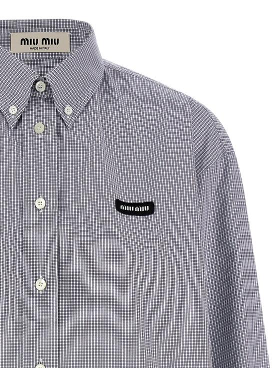 26SS 미우미우 블라우스 MK1659SOOO1805F0008 Blue - MIU MIU