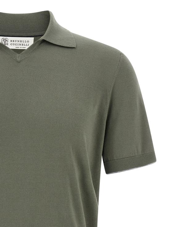 26SS 브루넬로 쿠치넬리 폴로 티셔츠 M29800145CXS05 Green - BRUNELLO CUCINELLI