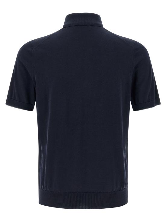 26SS 브루넬로 쿠치넬리 폴로 티셔츠 M29800195CW425 Blue - BRUNELLO CUCINELLI