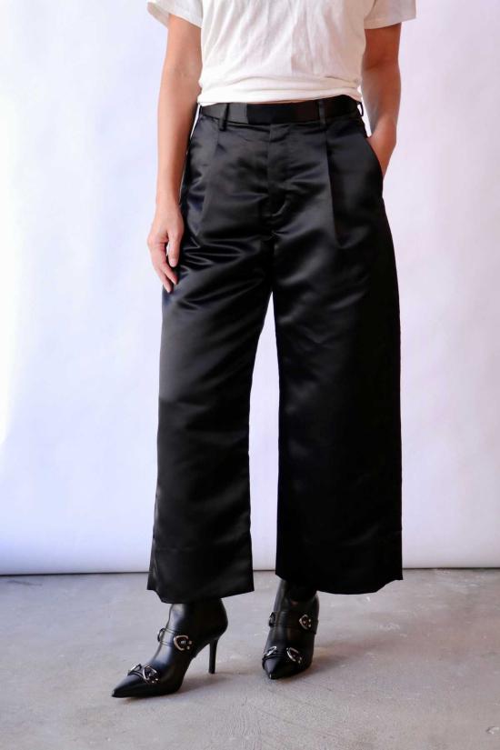  알13 크롭 팬츠 R13 릴렉스드 크롭 플리츠 팬츠 - R13