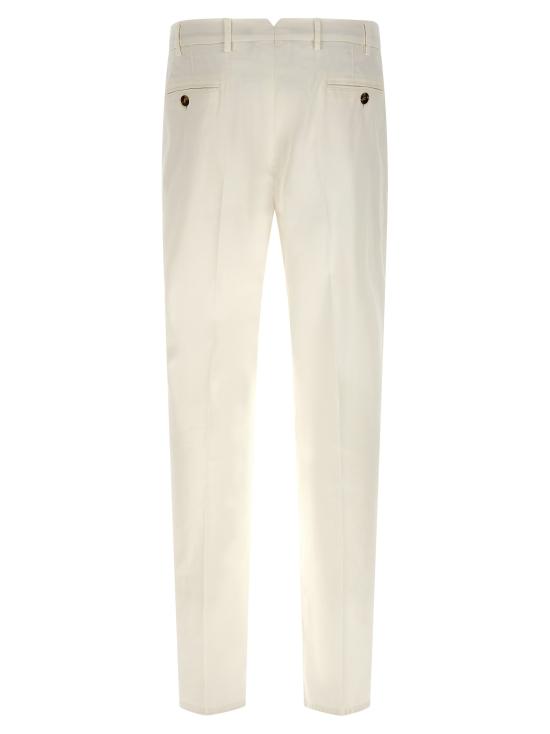 26SS 브루넬로 쿠치넬리 스트레이트 팬츠 M289LI1770C2200 White - BRUNELLO CUCINELLI