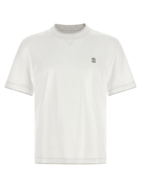 26SS 브루넬로 쿠치넬리 반팔 티셔츠 M0B137451GCW787 White
