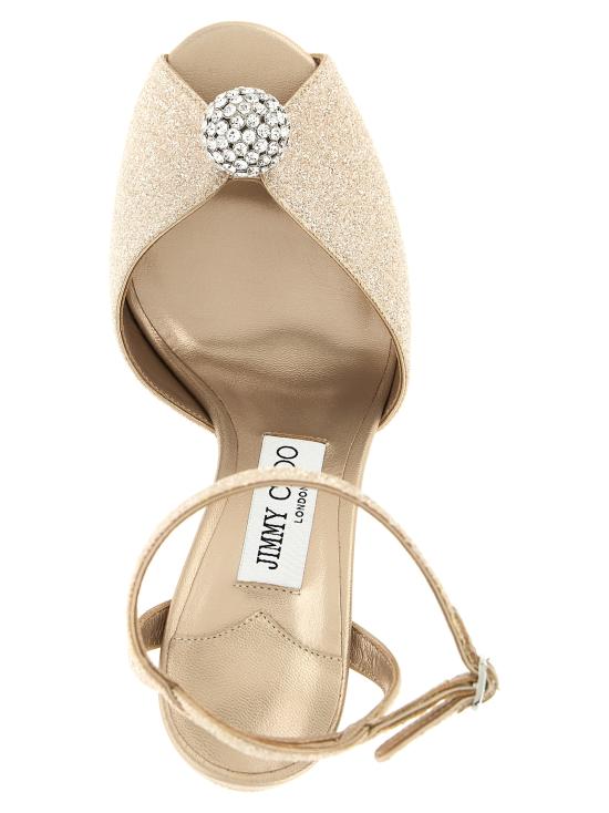 26SS 지미추 샌들 SACORA85EDKLIGHTSOFTGOLDCRYSTAL Gold - JIMMY CHOO