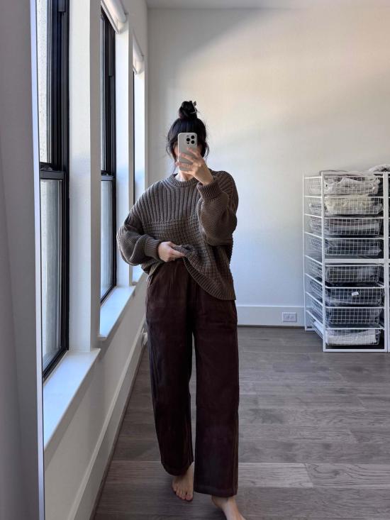  르 본 숍 크롭 팬츠 Le Bon Shoppe 소프트 코듀로이 아크 팬츠 - Le Bon Shoppe