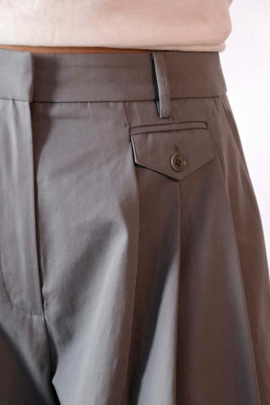  티비 크롭 팬츠 바이오 트윌 트리플 플리츠  그레이 - TIBI