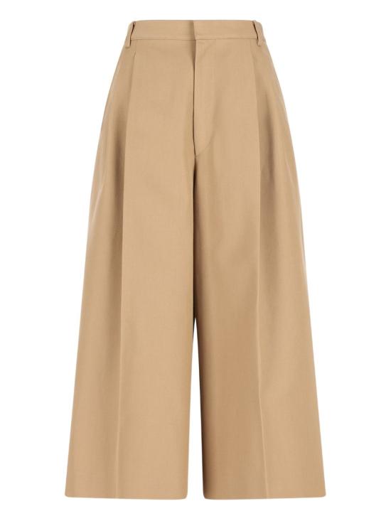 26SS 셀린느 코튼 & 울 개버딘 몬탁 크롭 트라우저 RP0FP984C 02BG Beige