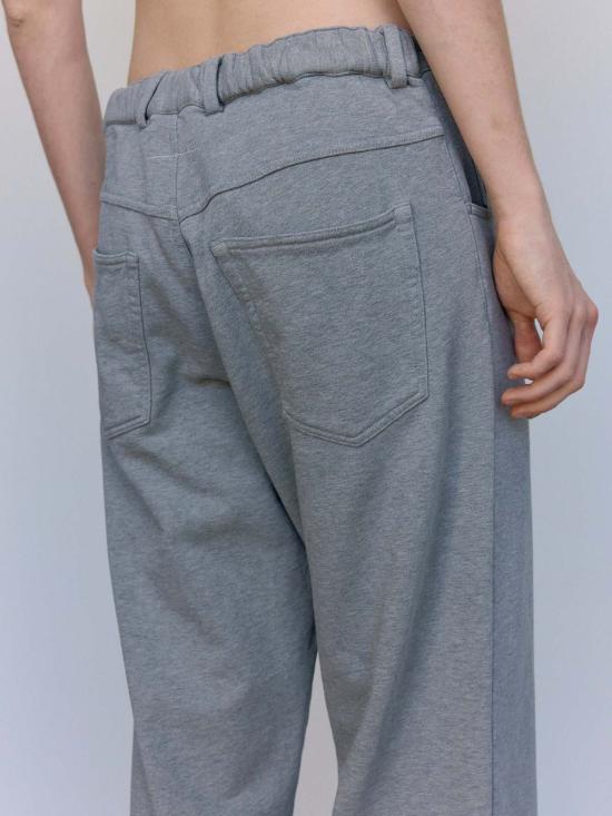  MM6 메종마르지엘라 트레이닝/조거 팬츠 Mm6 메종 마르지엘라 라이트 그레이 코튼 저지 팬츠 - MM6 MAISON MARGIELA