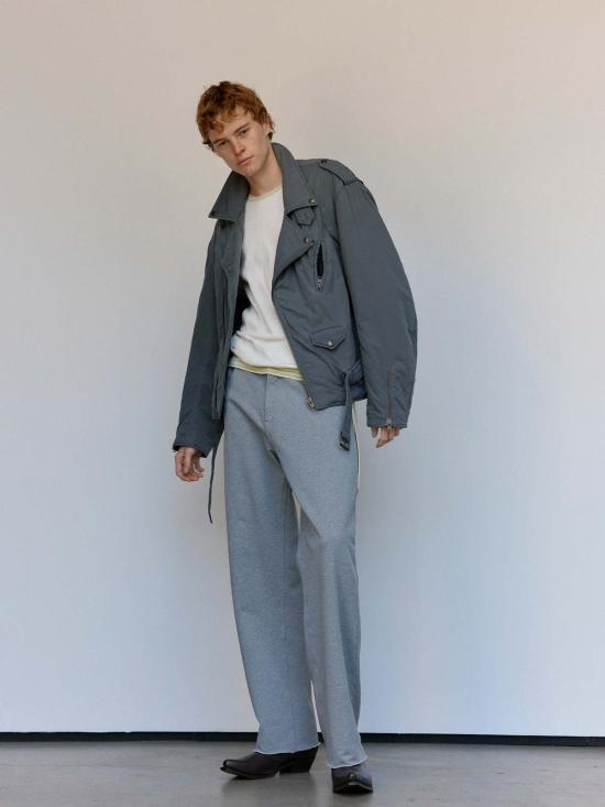  MM6 메종마르지엘라 트레이닝/조거 팬츠 Mm6 메종 마르지엘라 라이트 그레이 코튼 저지 팬츠 - MM6 MAISON MARGIELA