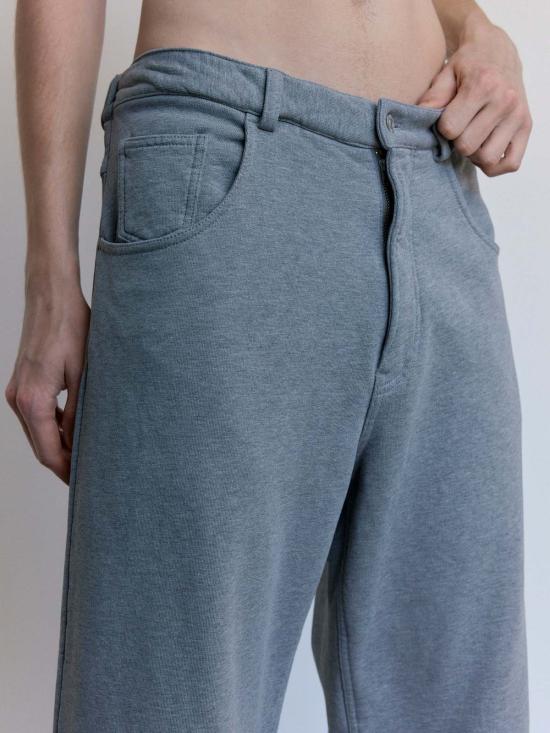  MM6 메종마르지엘라 트레이닝/조거 팬츠 Mm6 메종 마르지엘라 라이트 그레이 코튼 저지 팬츠 - MM6 MAISON MARGIELA