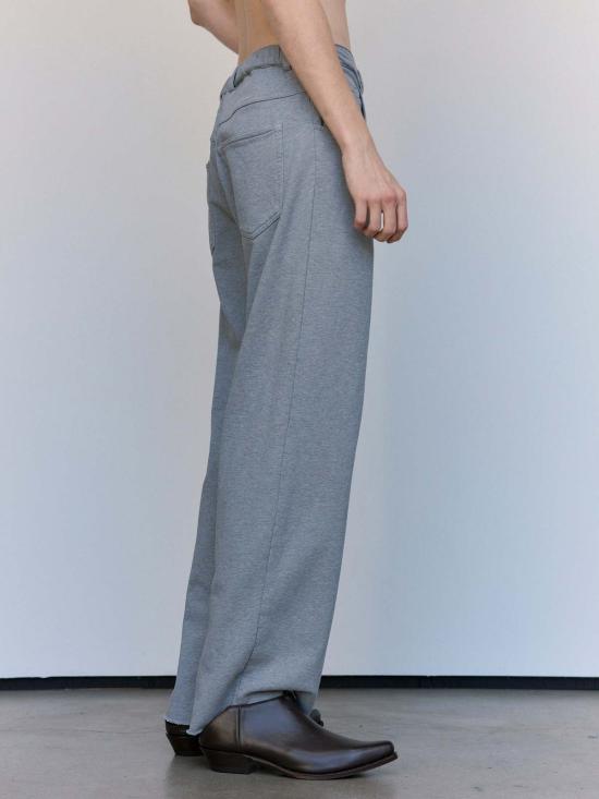  MM6 메종마르지엘라 트레이닝/조거 팬츠 Mm6 메종 마르지엘라 라이트 그레이 코튼 저지 팬츠 - MM6 MAISON MARGIELA