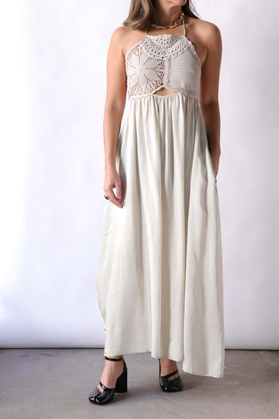  코데라 롱 원피스 Cordera 핸드메이드 크로셰 드레스 Hielo - CORDERA