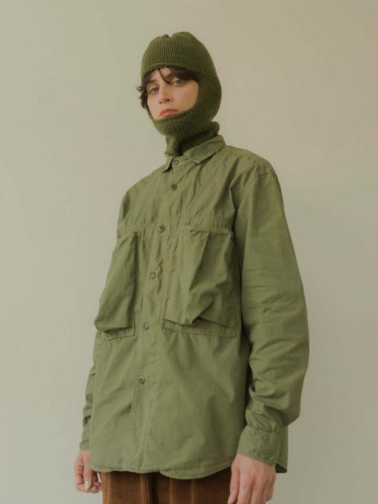  캐피탈 패딩 남녀공용  브로드 클로스 아노락 셔츠 카키