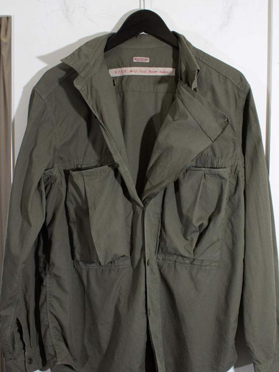  캐피탈 패딩 남녀공용  브로드 클로스 아노락 셔츠 카키 - KAPITAL