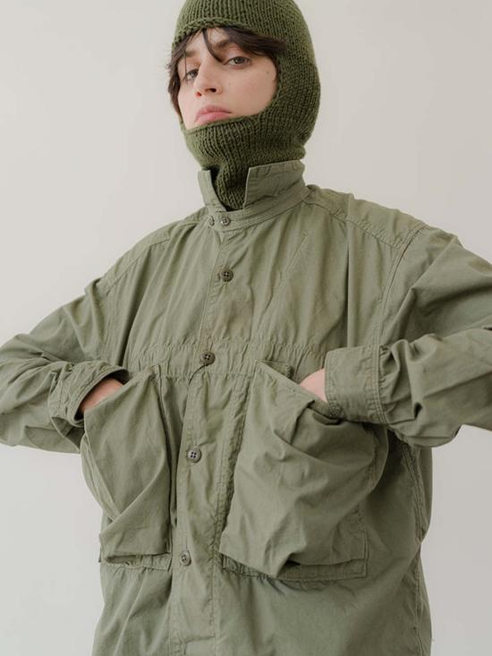  캐피탈 패딩 남녀공용  브로드 클로스 아노락 셔츠 카키 - KAPITAL