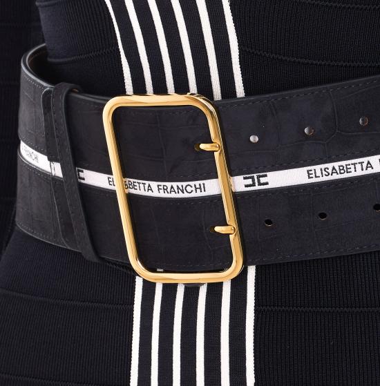 26SS 엘리자베타프랜치 미디 원피스 AM01S61E2 685 Black - ELISABETTA FRANCHI