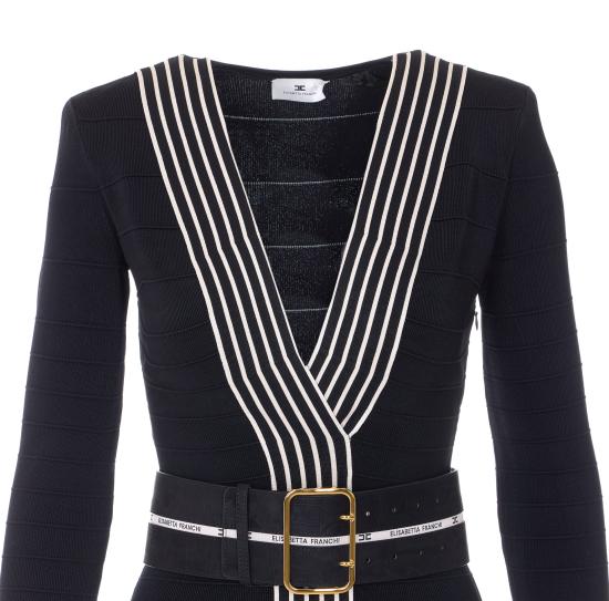 26SS 엘리자베타프랜치 미디 원피스 AM01S61E2 685 Black - ELISABETTA FRANCHI