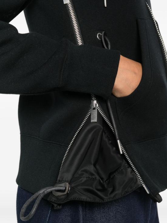 26SS 사카이 후드 티셔츠 SCW 343 002 Black - SACAI